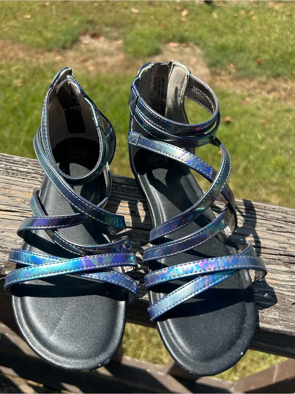 wonder nation Iridescent Strappy Sandals -